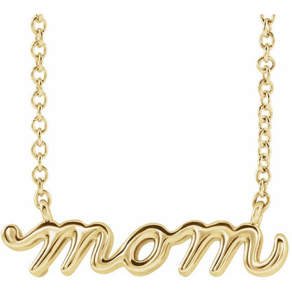 Petite Mom Script 16" Necklace