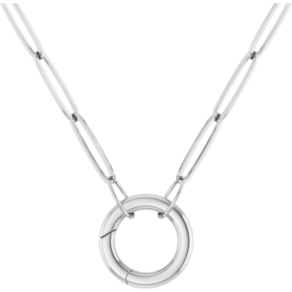 14K Yellow Circle Charm Necklace