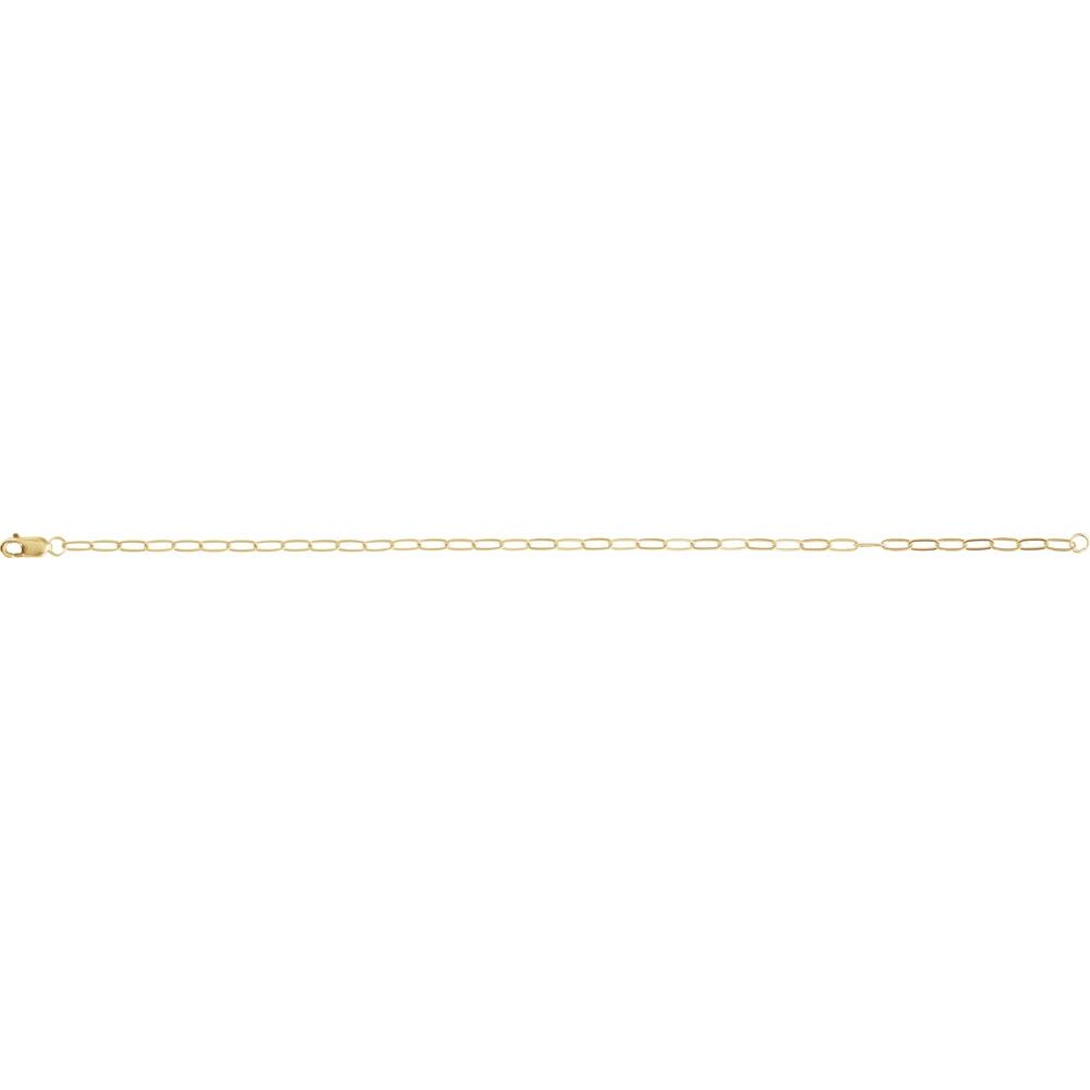 14K Yellow Gold Filled 2.1 mm Paperclip-Style Necklace & Bracelet