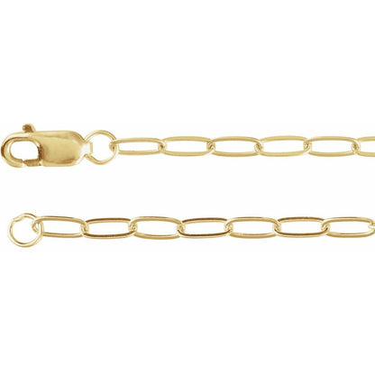 14K Yellow Gold Filled 2.1 mm Paperclip-Style Necklace & Bracelet