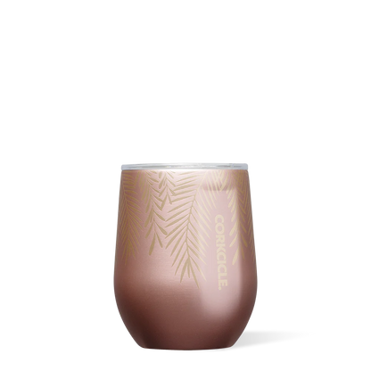 Corkcicle Frosted Rose Gold 12oz Stemless Mug