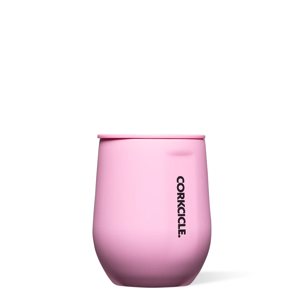 Corkcicle Pink 12oz Stemless Mug