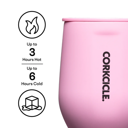 Corkcicle Pink 12oz Stemless Mug