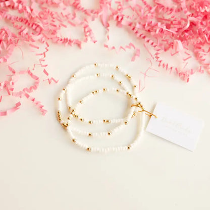 Dainty White Sprinkle Bracelet