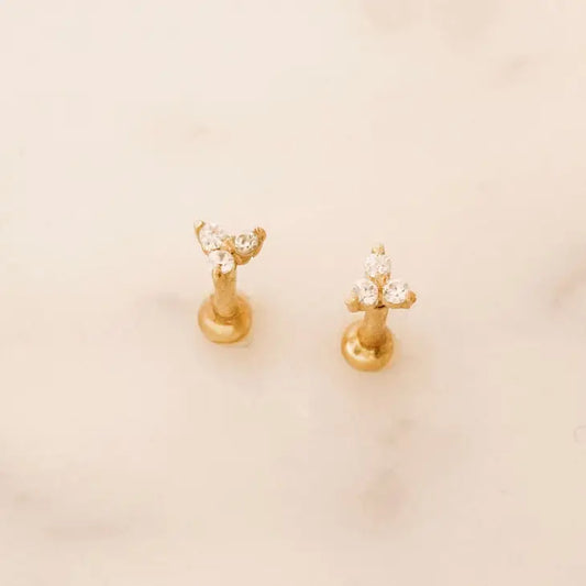 Faye Ball Back Stud Earrings - Gold Filled