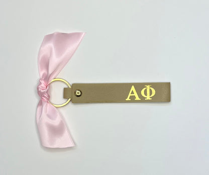 Sorority Skinny Leather Key Chain