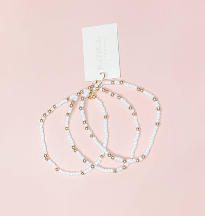 Dainty White Sprinkle Bracelet