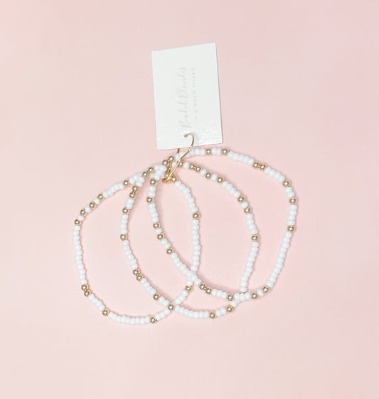 Dainty White Sprinkle Bracelet