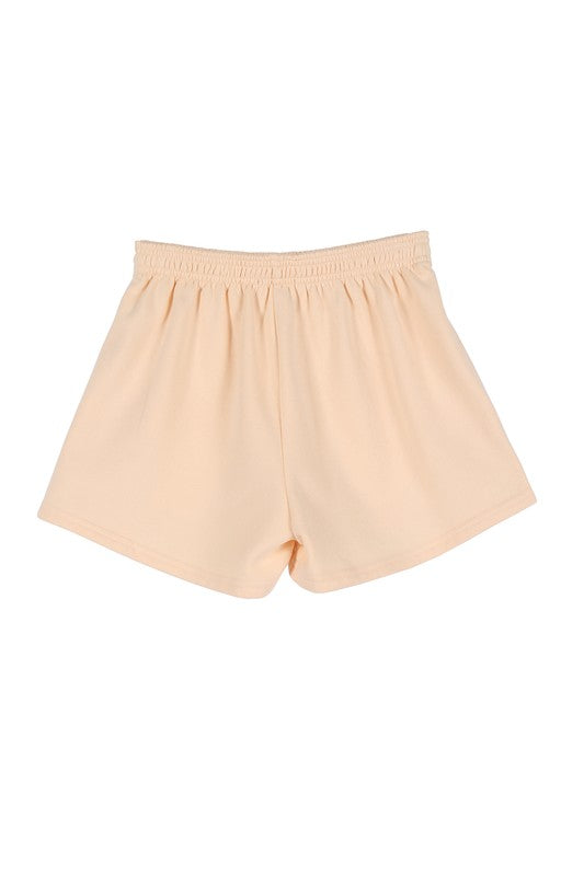 Cream sweat shorts