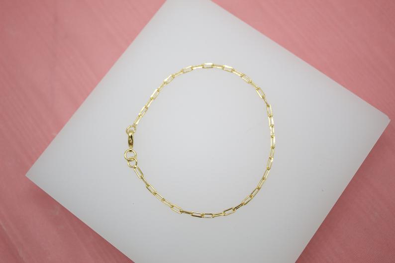 Gold Paperclip Bracelet