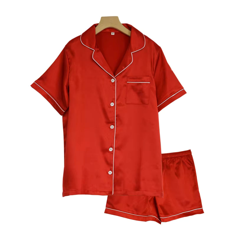 Sorority Short Set Pajamas-Red