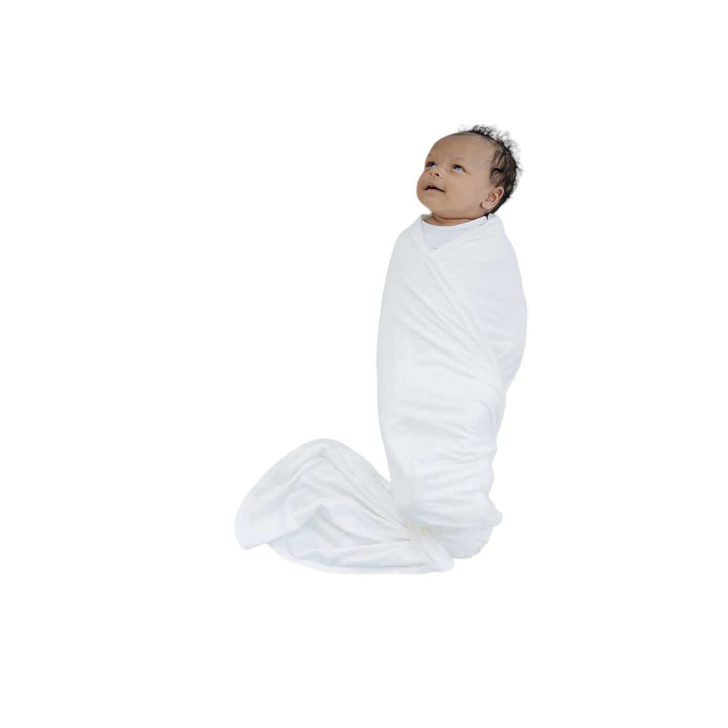 Cloud White Bamboo Swaddle Blanket