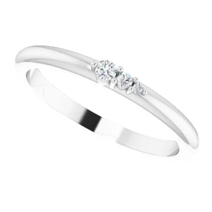 .05 CTW Natural Diamond Graduated Stackable Ring