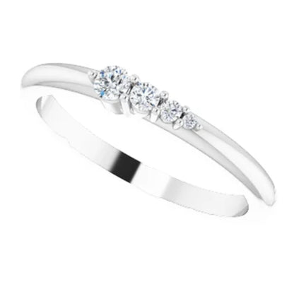 .05 CTW Natural Diamond Graduated Stackable Ring