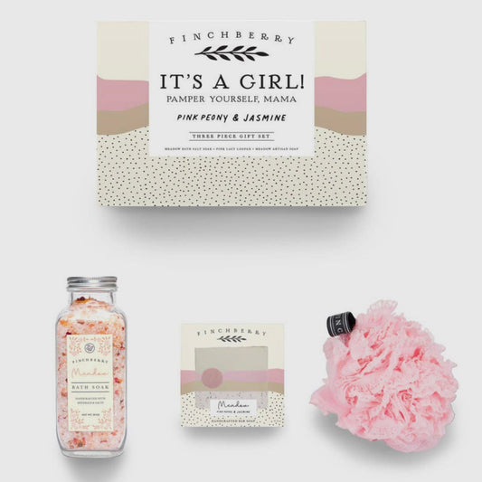 3 Pc Gift Set - It's A Girl! - Baby Shower Gift from FinchBerry