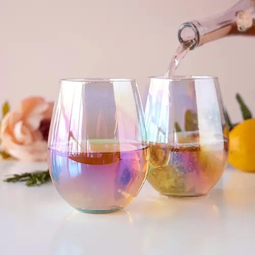 Luster Stemless Wine Glass Set of 2 By Twine