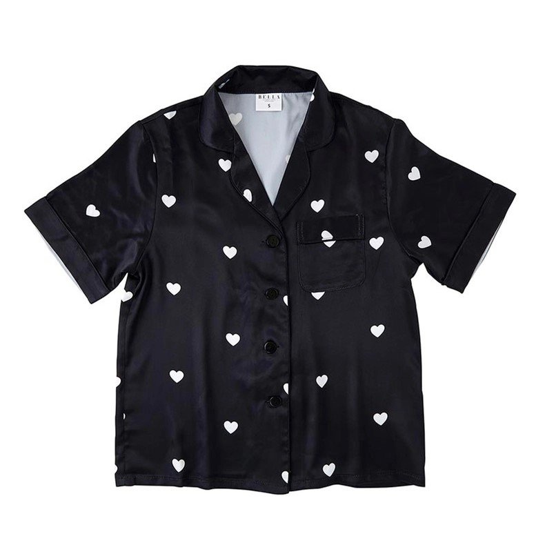 Black Hearts Short PJ Set