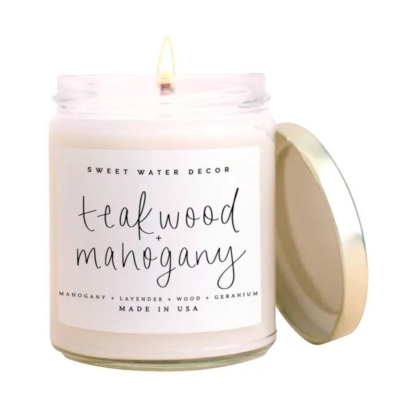 Teakwood and Mahogany 9 oz Soy Candle